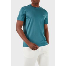 Emporio Armani Logolu Bisiklet Yaka Pamuk Karışımlı Regular Erkek T Shirt 8N1Td8 1Juvz 0779
