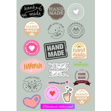 Butik Sosyetik Handmade Sticker Seti A4 1 Sayfa