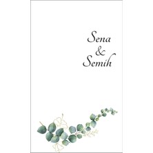 Butik Sosyetik Söz, Nişan, Nikah, Düğün Hatırası Kartı 50 Adet 9,5 x 15 cm
