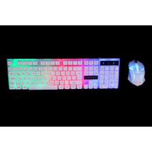 GTS-1001 Rgb Işıklı Oyuncu Klavye ve Mouse Seti (Oyuncular Için Özel Üretim)