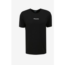 Discovery Expedition Siyah Erkek Bisiklet Yaka Basic  Uv Apreli T-Shirt D4SM-TST3260
