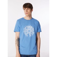 U.S. Polo Assn. Bisiklet Yaka Koyu Mavi Erkek T-Shirt DORA