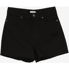 Jeep Siyah Kadın Regular Fit Denim Şort C4SL-SHT4015