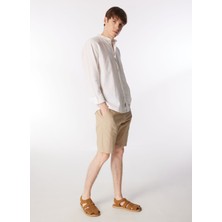 U.S. Polo Assn. Normal Bel Regular Fit Açık Haki Erkek Bermuda Şortrt DESTA24Y