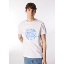 U.S. Polo Assn. Bisiklet Yaka Beyaz Erkek T-Shirt DORA