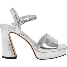 Katy Perry The Square Open Kadın Gümüş Topuklu Sandalet
