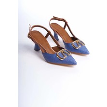 New Optimal Vallent Kadın Rahat Topuklu Aykabı  - Mavi - 40