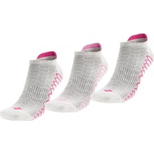 Bonny Silver Koku Yapmayan Koşu ve Yürüyüş Kadın Patik Karışık Gümüş Çorap 3'lü Paket