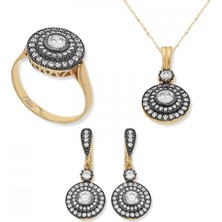Gumush Gümüş Elmas Model Bayan Set