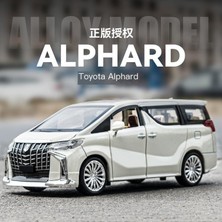 Tengda 1:24 Toyota Alpha Ticari Araç Alaşım Araba Modeli Ses ve Işık Versiyonu Araba Modeli Simülasyon Metal Oyuncak Araba (Yurt Dışından)