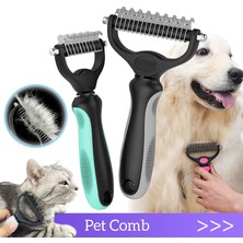 Kilinmoli Pet Tüy Alma Tarak Kedi Köpek Fırça Pet Saç Bakım Aracı Köpek Saç Dökülme Tarakları Pet Kürk Düzeltme Dematting Deshedding Fırça (Yurt Dışından)