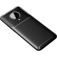 Voyo Xiaomi Poco F2 Pro Kılıf Karbon Koruyucu Yumuşak Silikon Nero Kapak