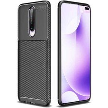 Voyo Xiaomi Redmi K30 Kılıf Karbon Koruyucu Yumuşak Silikon Nero Kapak