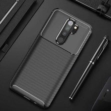 Voyo Xiaomi Redmi Note 8 Pro Kılıf Karbon Koruyucu Yumuşak Silikon Nero Kapak
