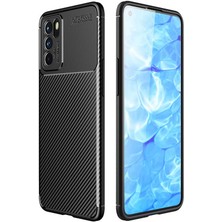 Voyo Oppo Reno 6 4g Kılıf Karbon Koruyucu Yumuşak Silikon Nero Kapak