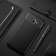 Voyo Samsung Galaxy J6 Plus Kılıf Karbon Koruyucu Yumuşak Silikon Nero Kapak