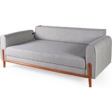 Perla Sofa Ferranti Plus Ahşap Yataklı Sandıklı Kanepe Krem