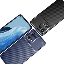 Voyo Oppo Reno 7 Kılıf Karbon Koruyucu Yumuşak Silikon Nero Kapak