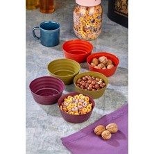 Royaleks Group Plastik Çerezlik Sunumluk 6 Lı Kase Yonca Desen ROYALEKS-HT-001