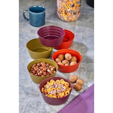 Royaleks Group Plastik Çerezlik Sunumluk 6 Lı Kase Yonca Desen ROYALEKS-HT-001