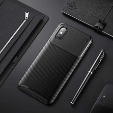Voyo Xiaomi Mi 8 Pro Kılıf Karbon Koruyucu Yumuşak Silikon Nero Kapak