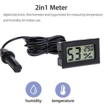Zining Shop Turuncu Tarzı Dijital Mini Akvaryum Termometre Higrometre Uygun LCD Akvaryum Nem Ölçer Sıcaklık Aletleri Buzdolabı Termometresi (Yurt Dışından)