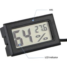 Zining Shop Turuncu Tarzı Dijital Mini Akvaryum Termometre Higrometre Uygun LCD Akvaryum Nem Ölçer Sıcaklık Aletleri Buzdolabı Termometresi (Yurt Dışından)