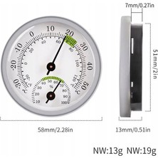 Zining Shop Siyah Stil Kapalı Duvara Monte Termometre Higrometre Pointer Mini Nem Ölçer Termometre Oda Taşınabilir Higrometre Hava Istasyonu (Yurt Dışından)