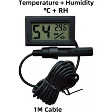 Zining Shop Gri Tarzı 1 Adet Mini Dijital LCD Kapalı Termometre Higrometre Kapalı Uygun Sıcaklık Sensörü Nem Ölçer Ölçer Aletleri Kablo (Yurt Dışından)