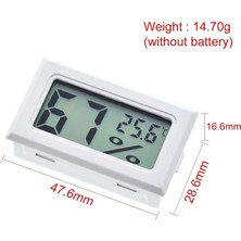 Zining Shop Gri Tarzı 1 Adet Mini Dijital LCD Kapalı Termometre Higrometre Kapalı Uygun Sıcaklık Sensörü Nem Ölçer Ölçer Aletleri Kablo (Yurt Dışından)