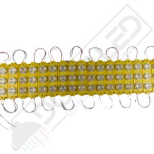 12 Volt Amber (Sarı) 3 Watt 3 Lü Lensli 3030 Reklamcı Modül 10 Adet