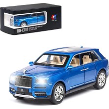 Runjing Zarif Araba Modeli 1/24 Rolls-Royce Cullınan Model Araba, Çinko Alaşımlı Geri Çekin Oyuncak Araba Çocuklar Için Ses ve Işık ile Erkek Kız Hediye. (Mavi-Cullınan) (Yurt Dışından)