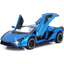 Runjing Oyuncak Arabalar Lambo Sian Fkp3 Işıklı ve Sesli Metal Model Araba Geri Çekmeli Oyuncak Araba 3+ Yaş Erkek Çocuklar Için (Mavi) (Yurt Dışından)