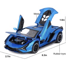 Runjing Oyuncak Arabalar Lambo Sian Fkp3 Işıklı ve Sesli Metal Model Araba Geri Çekmeli Oyuncak Araba 3+ Yaş Erkek Çocuklar Için (Mavi) (Yurt Dışından)