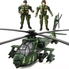 Runjing Askeri Helikopter Işıklı ve Sesli Ordu Uçak Oyuncaklarını Geri Çekin Döküm Hava Kuvvetleri Model Uçak Erkekler ve Kızlar Için Doğum Günü Noel Hediyeleri, 2 Ordu Erkek Aksiyon Figü (Yurt Dışından)