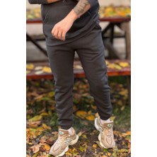 Yakamel Erkek 3 Iplik Şardonlu Jogger Eşofman Altı