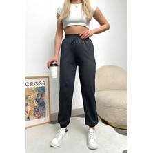 Yakamel Kadın 3 Iplik Içi Puf Eşofman Altı