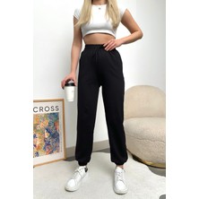 Yakamel Kadın 3 Iplik Içi Puf Eşofman Altı