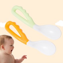 San Gold 1 Adet Bebek Kavisli Kaşık Bebek Yeme Eğitim Kaşık Pp Yürümeye Başlayan Dirsek Kaşık Aracı Çocuk Bebek Öğrenme Yemek Kaşık (Yurt Dışından)