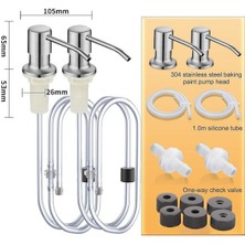 San Gold Gümüş B Seti 2pcs-2pcs Paslanmaz Çelik Sıvı Sabunluk Pompası Mutfak Lavabo El Basınçlı Sıvı Dispenseri Mutfak Donanım Aksesuarları (Yurt Dışından)