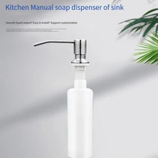 San Gold Pompa Kafası ve Tüpü-Mutfak Lavabo Tezgahı Pres Pompa Aparatı 350 ml Paslanmaz Çelik Tekrar Kullanılabilir Pompa Kafası Uzatma Tüpü Sıvı Şişe Lavabo Pompası (Yurt Dışından)