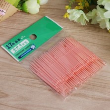 Cdwishbest Pembe Tarzı Lot Yumuşak Plastik Çift Başlı Fırça Çubuk Flok Kürdan Ağız Bakımı (Yurt Dışından)