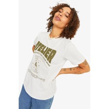 Jjxx Jxletitia Kadın Beyaz T-Shirt 12252011-BLANCDEBLANC