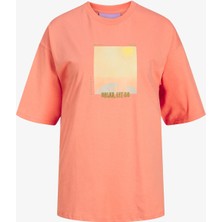 Jjxx Jxpaige Kadın Turuncu T-Shirt 12252311-BURNTCORAL