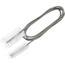 Pengfu Shop Sarı Stil 95AA Hortum Temizleme Fırçası Esnek Çift Uçlu Naylon Kıllar Akvaryum Filtre Fırçaları Paslanmaz Çelik Uzun Tüp Temizleme Fırçası (Yurt Dışından)