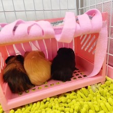 Pengfu Shop Pembe Tarzı 2 Adet Püskül Şerit Perde Pet Çadır Hideout Gine Domuzu Hamster Kirpi Hamak Perde Hayvan Asılı Yatak Köşe Yuva Mat Ev (Yurt Dışından)