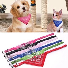 Pengfu Shop Kırmızı Stil Xl Boyutu Köpekler Kediler Için Pet Bandana Yaka Ayarlanabilir Pu Deri Üçgen Önlükler Eşarp Yaka Paisley Desenli Köpek Aksesuarları Için (Yurt Dışından)