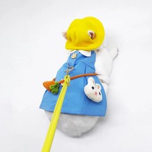 Pengfu Shop Muz Tarzı M Boyutu Pet Tavşan Giysileri Sevimli Ceket Kaban Küçük Hayvan Koşum Tasma Yelek Bunny Hamster Çanta Şapka Açık Tavşan Elbise Aksesuarları (Yurt Dışından)