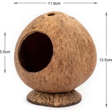 Pengfu Shop Kahve Tarzı Güvenli Küçük Evcil Hayvanlar Evi Hindistan Cevizi Kabuğu Gine Domuzu Yuva Çizilmeye Dayanıklı Hamster Hideout Kulübe Pet Çiğneme Oyuncak Egzersiz Eğitimi (Yurt Dışından)