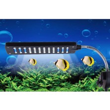 Pengfu Shop Mavi Stil 48LED Akvaryum Balık Tankı LED Işık Sucul Bitki Aydınlatma Klipsli Lamba Bitkiler Büyümek Işık Ab Tak (Yurt Dışından)